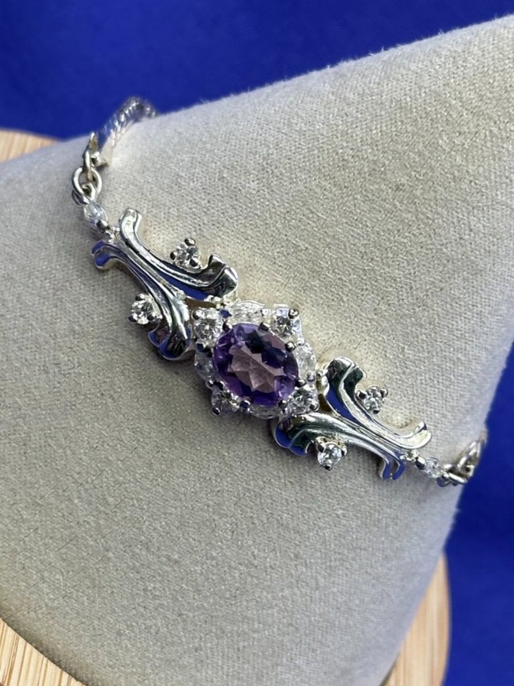 Sterling Silver JC Amethyst Bracelet - Picture 6 of 15